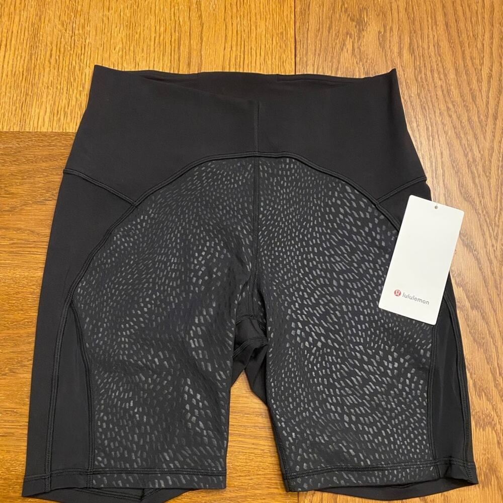 NWT Lululemon Unlimit HR Short 8” Mesh Blk Sz 12